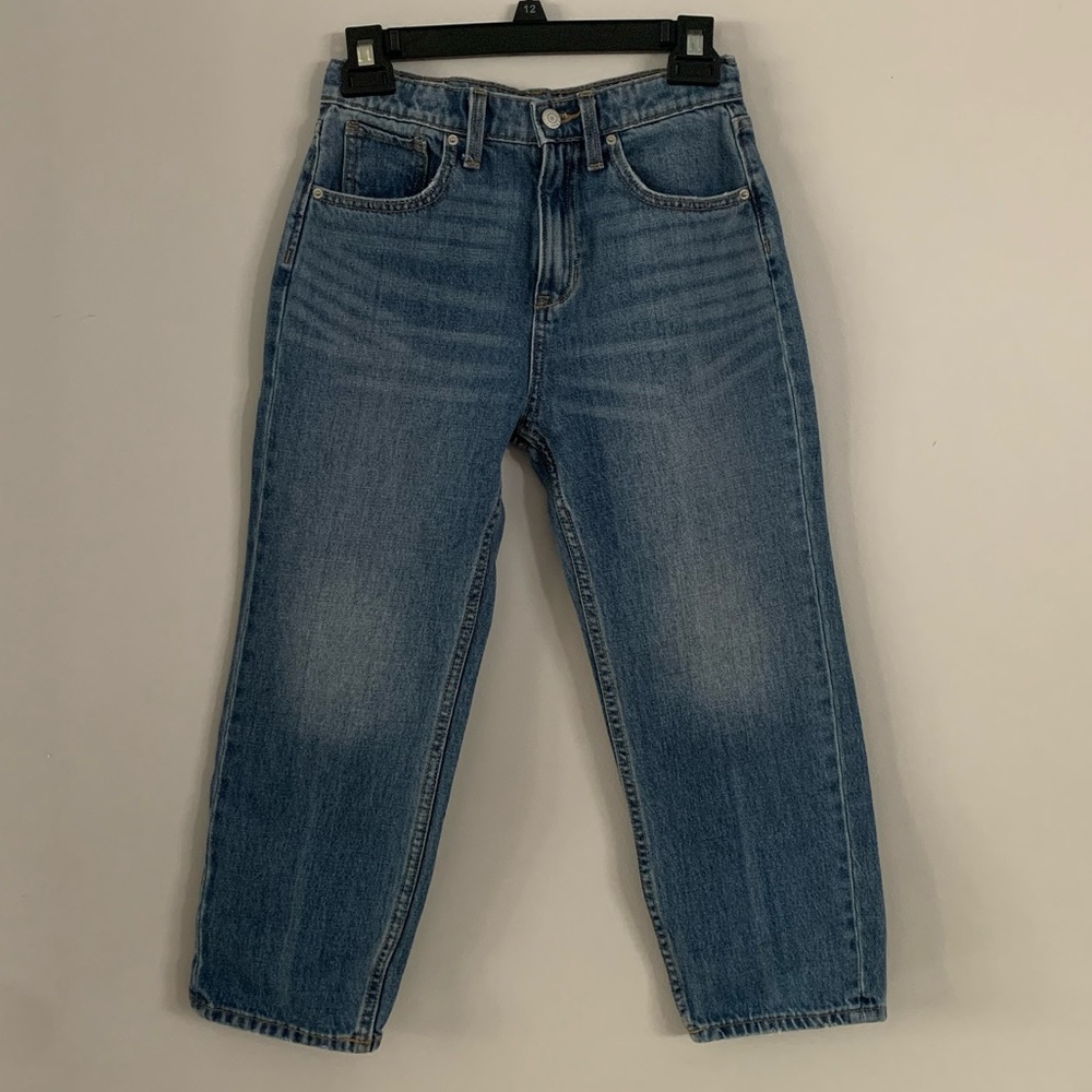 High-Waisted Slouchy Straight Built-In Tough Jeans for Girls